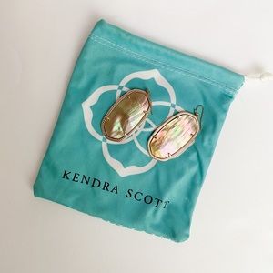 Brown mother of pearl Danielle Kendra Scott earrings